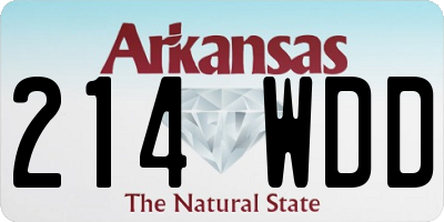 AR license plate 214WDD