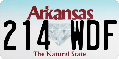 AR license plate 214WDF