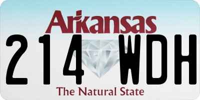 AR license plate 214WDH