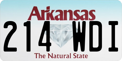 AR license plate 214WDI