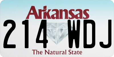 AR license plate 214WDJ