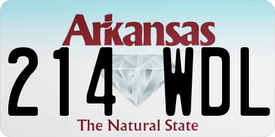 AR license plate 214WDL