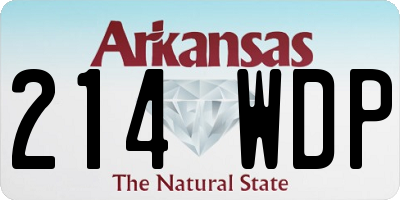 AR license plate 214WDP