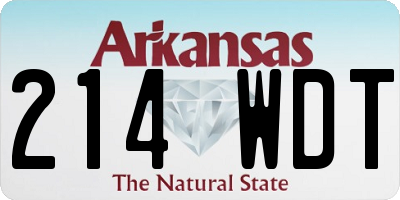 AR license plate 214WDT