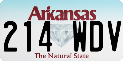 AR license plate 214WDV