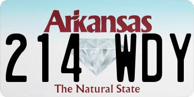 AR license plate 214WDY
