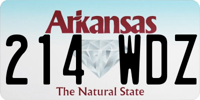 AR license plate 214WDZ