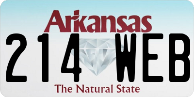 AR license plate 214WEB