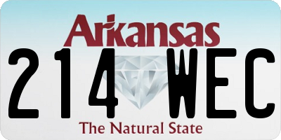 AR license plate 214WEC