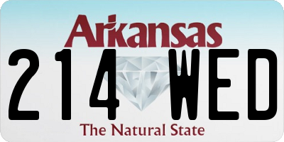 AR license plate 214WED
