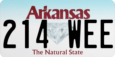 AR license plate 214WEE
