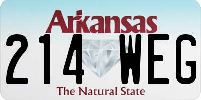 AR license plate 214WEG