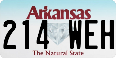 AR license plate 214WEH
