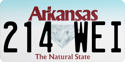 AR license plate 214WEI