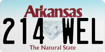 AR license plate 214WEL