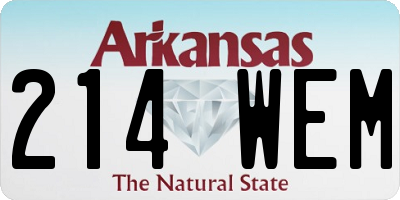 AR license plate 214WEM