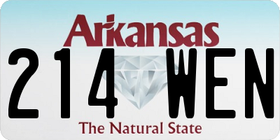 AR license plate 214WEN