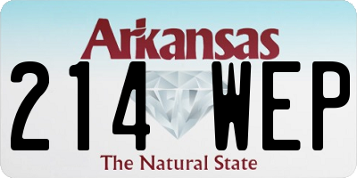 AR license plate 214WEP