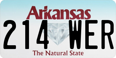 AR license plate 214WER