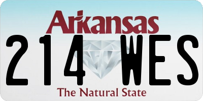 AR license plate 214WES