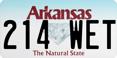 AR license plate 214WET