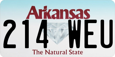 AR license plate 214WEU
