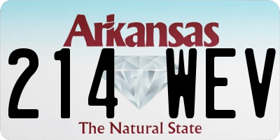 AR license plate 214WEV
