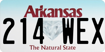 AR license plate 214WEX