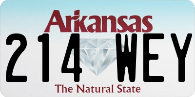 AR license plate 214WEY