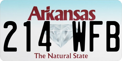 AR license plate 214WFB