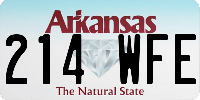 AR license plate 214WFE