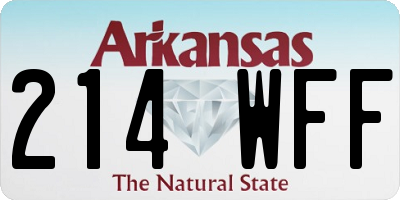 AR license plate 214WFF