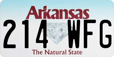 AR license plate 214WFG