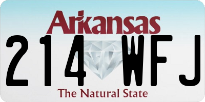 AR license plate 214WFJ