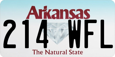 AR license plate 214WFL
