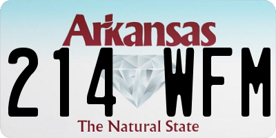 AR license plate 214WFM