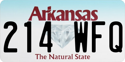 AR license plate 214WFQ