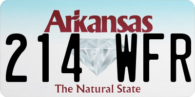 AR license plate 214WFR