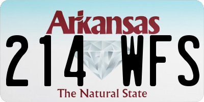 AR license plate 214WFS