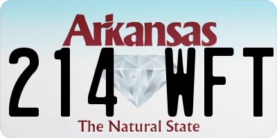 AR license plate 214WFT