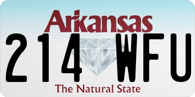 AR license plate 214WFU