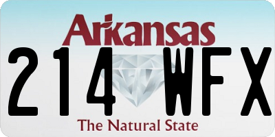 AR license plate 214WFX