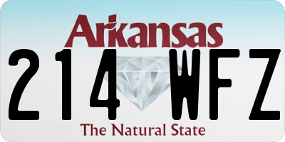 AR license plate 214WFZ