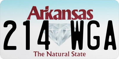 AR license plate 214WGA