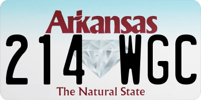 AR license plate 214WGC