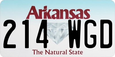 AR license plate 214WGD