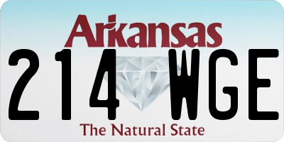 AR license plate 214WGE