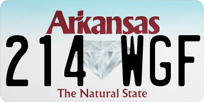 AR license plate 214WGF