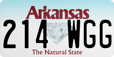 AR license plate 214WGG