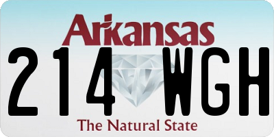AR license plate 214WGH